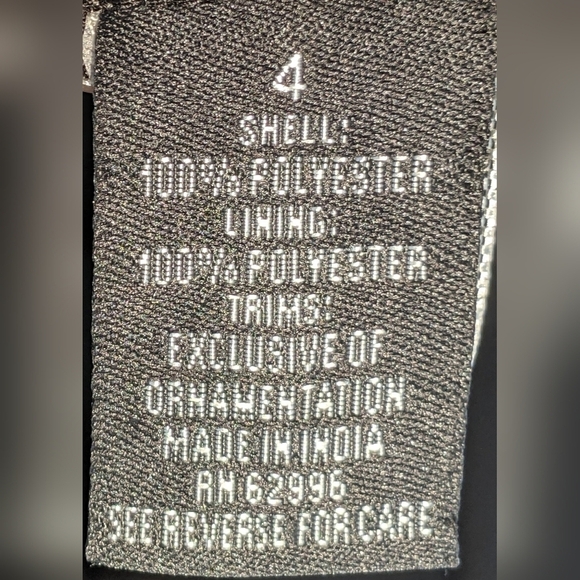 Dress Barn Collection Women's Fancy Sleeveless Dress Sheer Overlay Beaded Size 4 - Picture 4 of 10